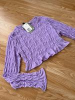 Flieder Shirt top langarm crop h&m Nordrhein-Westfalen - Alsdorf Vorschau