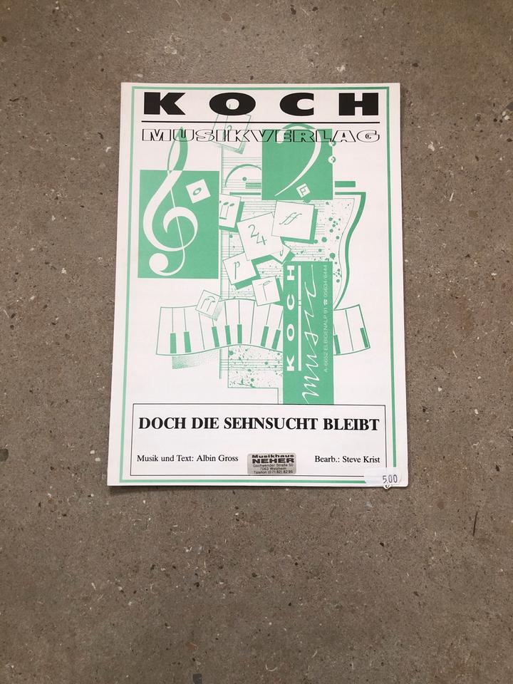 Noten für Akkordeon „Doch die Sehnsucht bleibt“ Koch Musikverlag in Welzheim