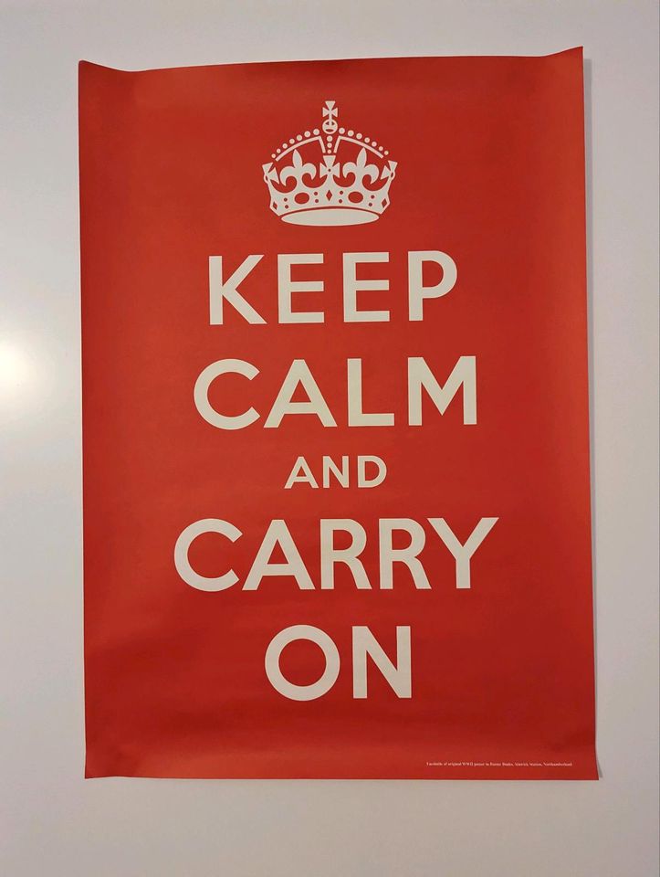 Keep calm and carry on Poster Plakat in Berlin