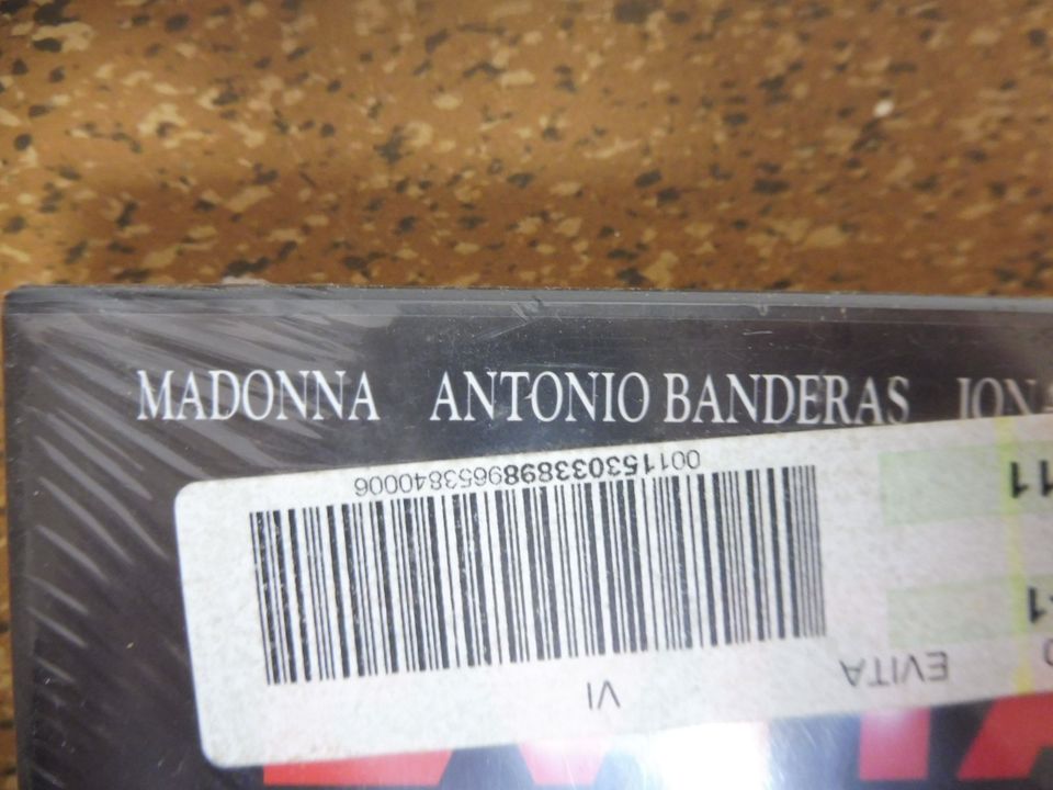 originalverpackt VHS Kassette EVITA mit Madonna Antonio Banderas in Rain Lech