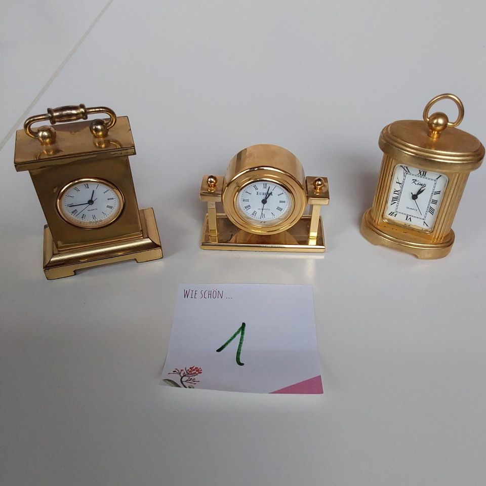 3 Kamin Uhren Tischuhren Messing Quartz, Uhren laufen ( 1 ) in Berlin
