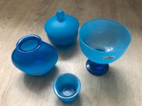 blaues Montana Glas Set Vase Teelichthalter Dose Konfektschale Leipzig - Dölitz-Dösen Vorschau