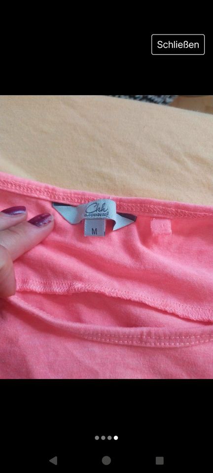 Bauchfreies T-Shirt, pink, neu, Größe M in Warthausen