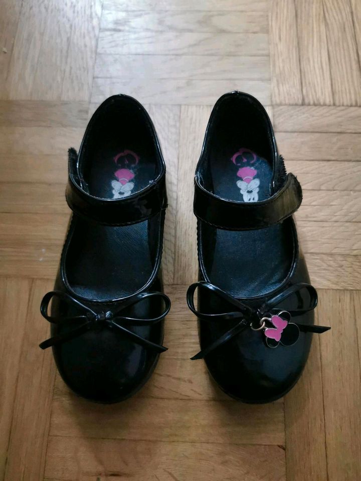 Schwarze  Ballerinas Halbschuhe  Mädchenschuhe Micky Mouse 26/27 in Potsdam