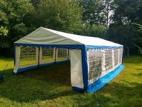 Partyzelt Bierzelt Festzelt Verleih 8x5m und 10x5m blau weiss Baden-Württemberg - Gerlingen Vorschau