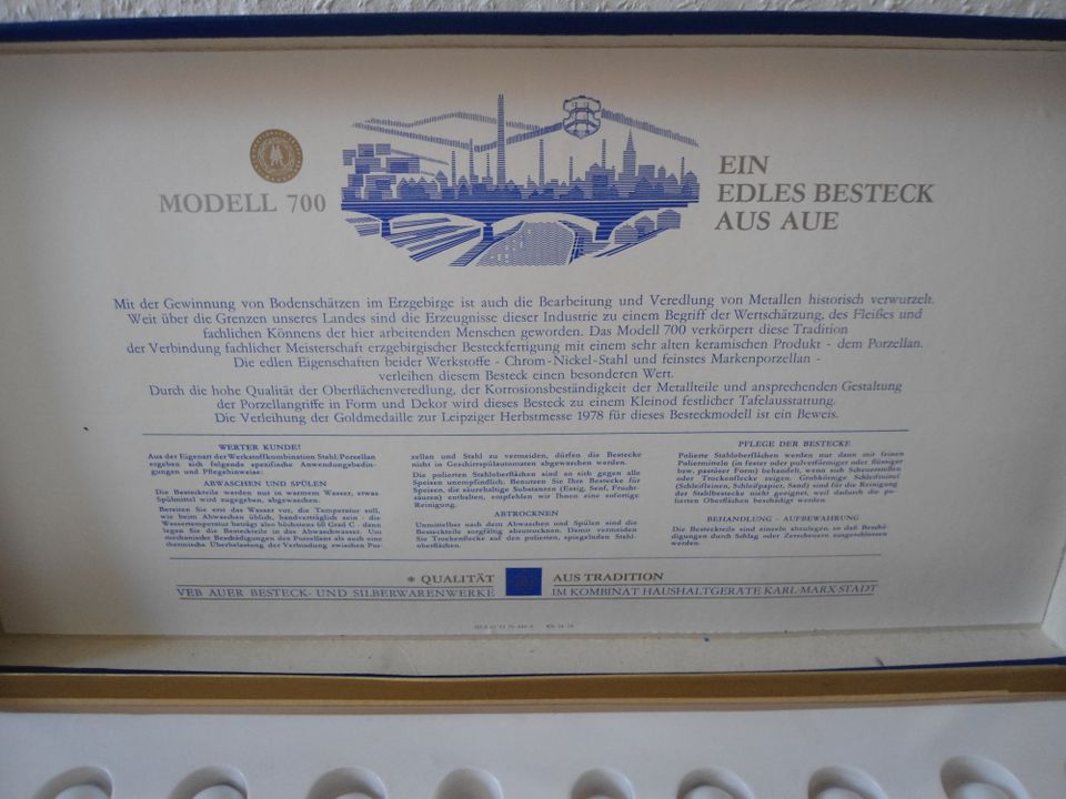 antikes Besteck Auer Modell 700  DDR Zeit ,2 Personen in Magdeburg