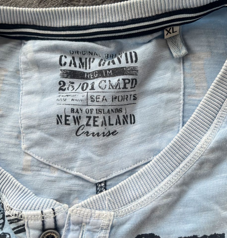 Tolles CAMP DAVID Langarmshirt, Hellblau,XL,TOP in Hünstetten