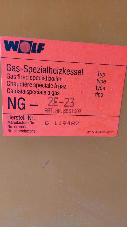 Wolf Gasspezialheizkessel NG-2E-23 in Cottbus