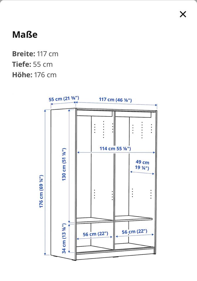 RAKKESTAD Kleiderschrank in Berlin