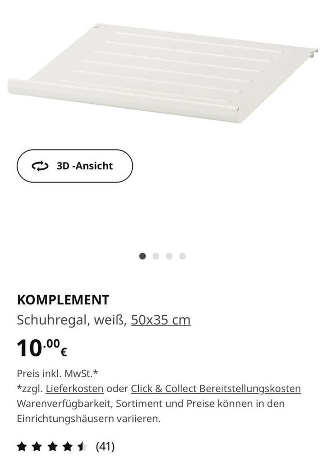 Ikea Pax Schuh Komplement 12571 Maße: 50x35cm in Weil im Schönbuch