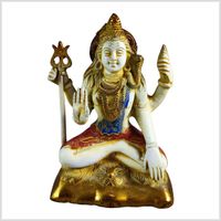 Sitzender Shiva Messing weißgold 16,8cm 1,6kg Ganesha Parvati Hamburg-Mitte - Hamburg Billbrook Vorschau