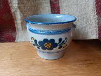 Alter Blumentopf / Planztopf grau-blau mit Blumenmotiv Baden-Württemberg - Weil der Stadt Vorschau