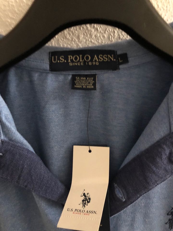 US. Polo. Assn. Polo Shirt L Blau in Flintbek