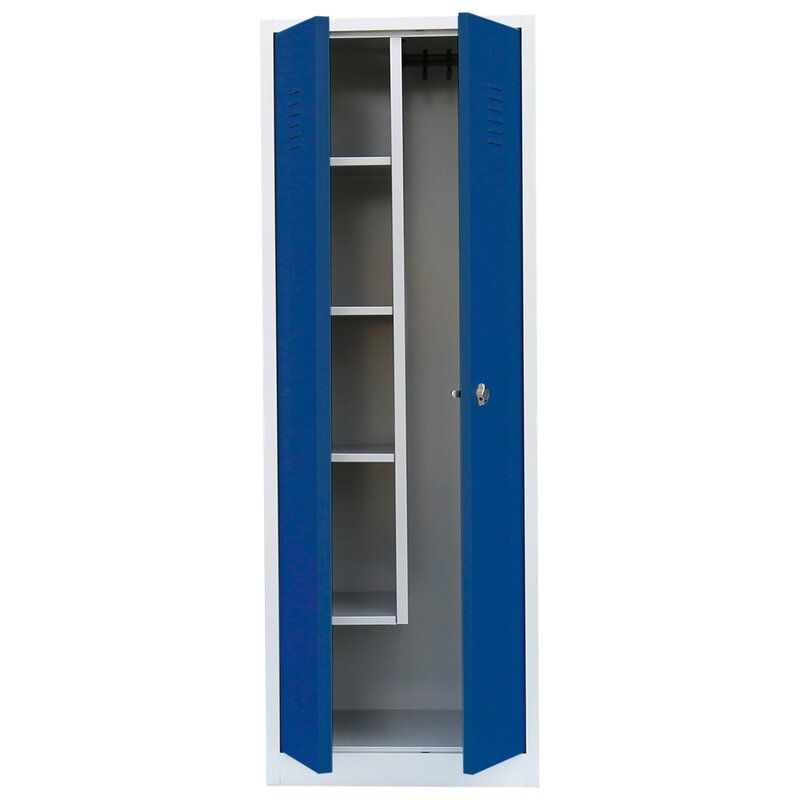 XL Spind Kleiderschrank Besenschrank 515721 blau in Krefeld