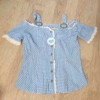 ☆ NEU Bluse Dirndl Trachtenbluse Gr. 46 blau weiß ☆ Thüringen - Ellrich Vorschau