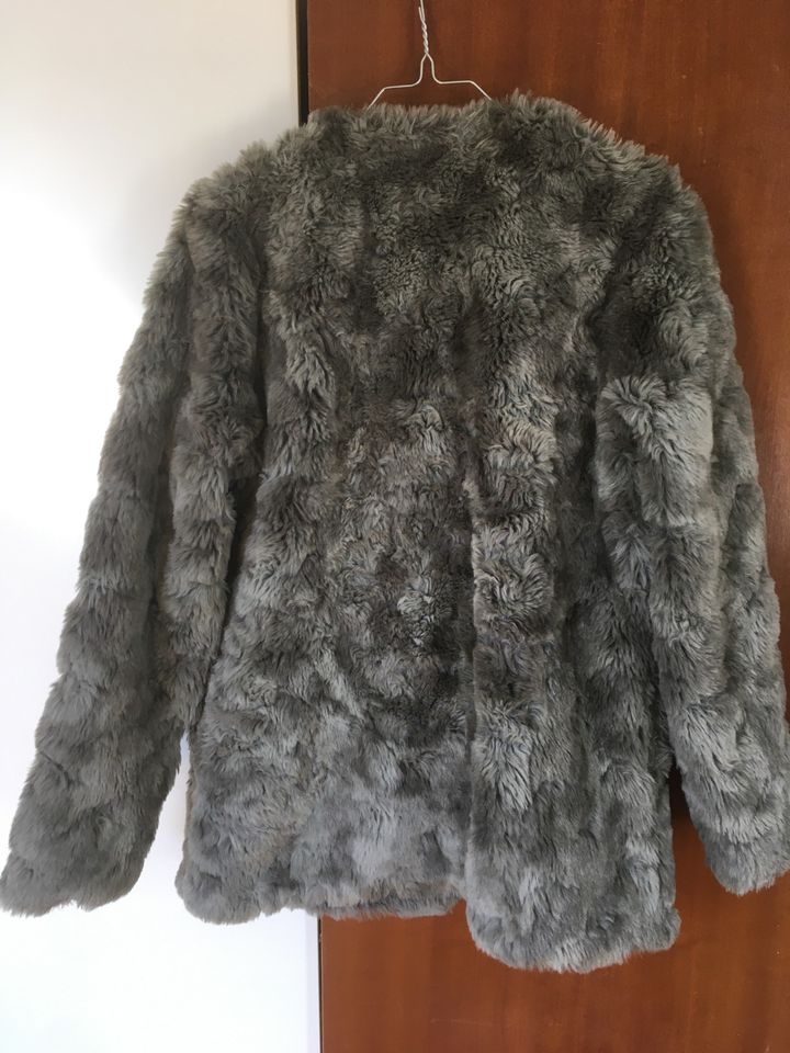 Fake Felljacke grau Winterjacke H&M in München