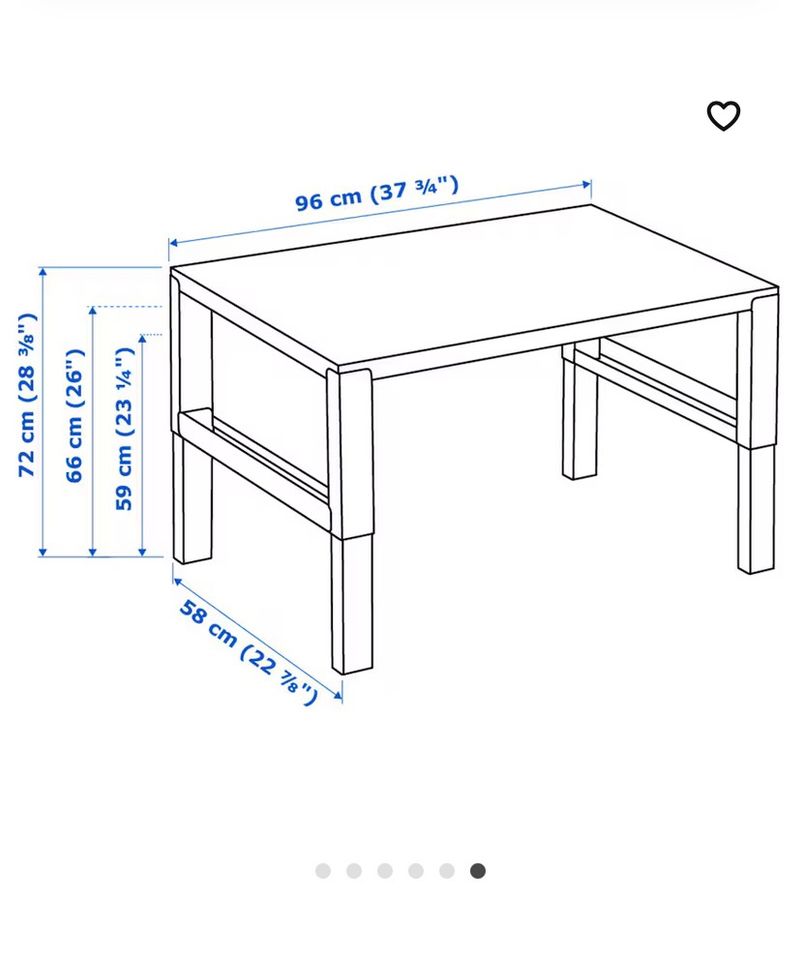 Ikea PÅHL Schreibtisch, weiß, 96x58 cm in Bremen