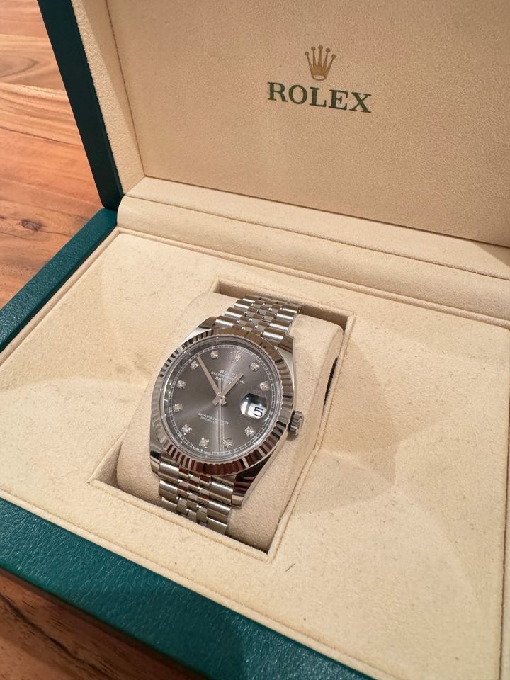 Rolex Datejust 41mm Jubile Weissgold Diamant in Köln