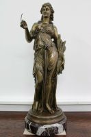 Kst048 Bronzefigur M. Anguier um 1900 Frankreich Bronze 66cm Frau Wuppertal - Vohwinkel Vorschau