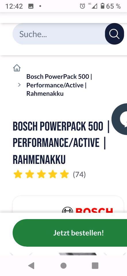 Ebikeakku Bosch Powerbank 500 mit Ladegerät in Müllheim