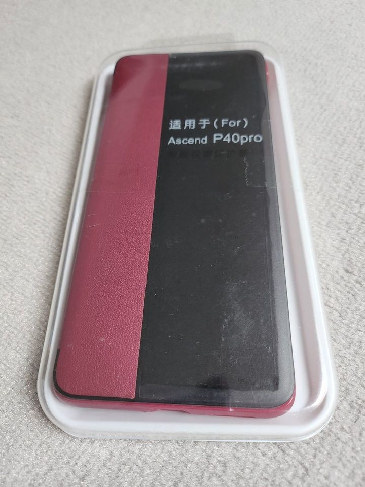 NEU Handy-Hülle, Flip Cover, Schutzhülle-Huawei P40 Pro, Rot in München