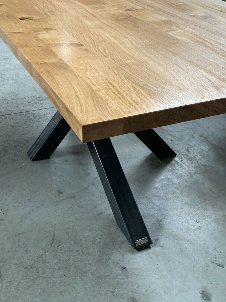Esstisch Eiche 2m x 1m - Tisch Loft Stahl Design NEU in Castrop-Rauxel