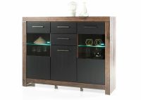 Highboard Balin - Breite 160cm Eiche Canyon/ Schwarz Eiche Nordrhein-Westfalen - Löhne Vorschau