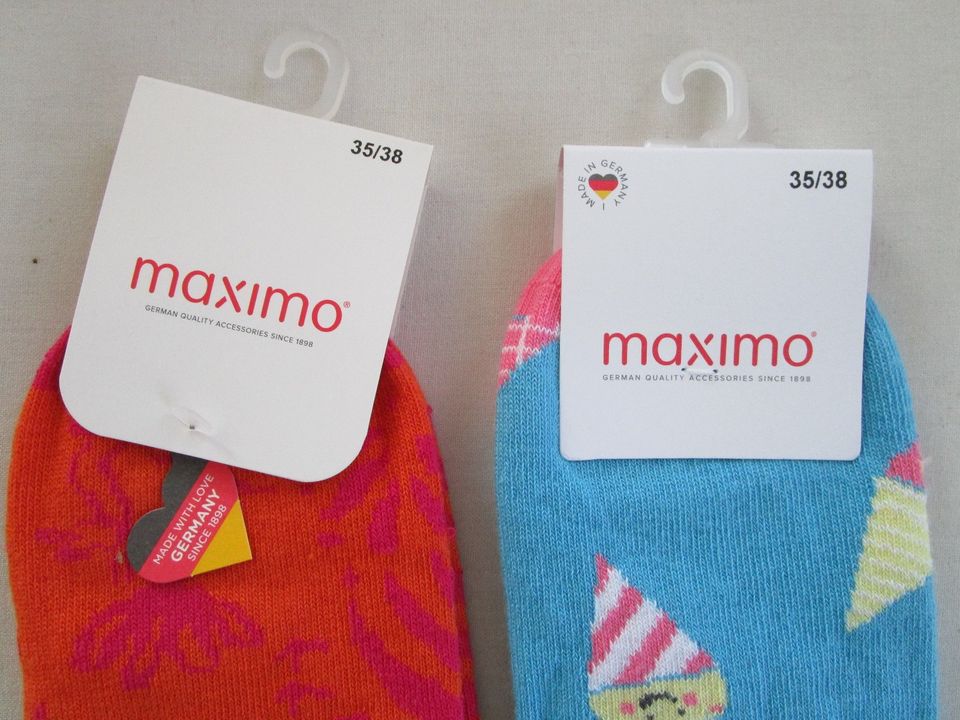 2 Paar Sneakersocken von Maximo in Gr. 35/38 in Königsbrück