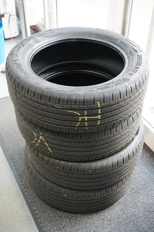 4 neue Sommerreifen CONTINENTAL EcoContact 6, 205/55 R17 91V in Deizisau 