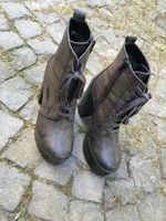 Plateau, Stiefeletten, Stiefel, grau, Gr 37, Catwalk, Boots, 90er West - Höchst Vorschau