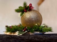 Weihnachten - Deko-Kugel - Gold/Glitzer - beleuchtet - NEU Niedersachsen - Salzgitter Vorschau