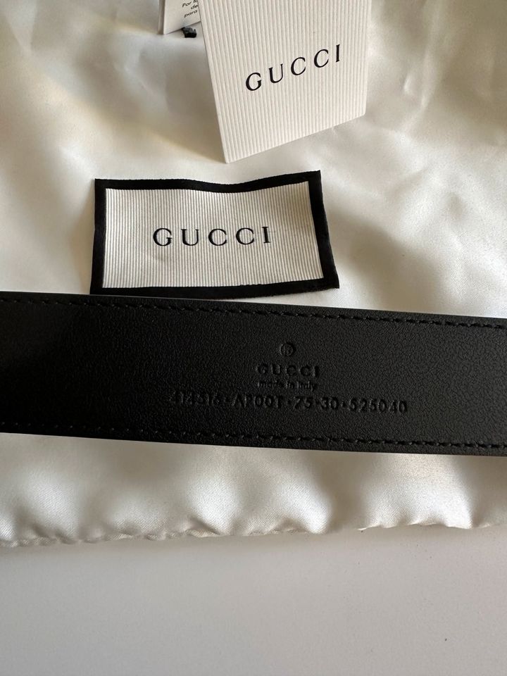 GUCCI Gürtel Schwarz Leder in Aldenhoven