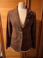 GANT Blazer Tailliert Karo Gr. 42 Wolle mit Lederknöpfe / NEU Nordrhein-Westfalen - Krefeld Vorschau