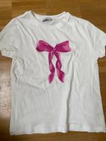 STRADIVARIUS T-Shirt Gr. XS, weiß, Pinke Schleife Hannover - Kirchrode-Bemerode-Wülferode Vorschau