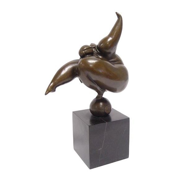 Bronze Skulptur / Figur ,"Turnerin", signiert Milo , Höhe 27cm in Borken