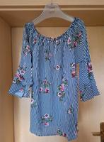 Lascana Carmenbluse Shirt Marine weiß gestreift Gr 40 Sachsen - Auerbach (Vogtland) Vorschau