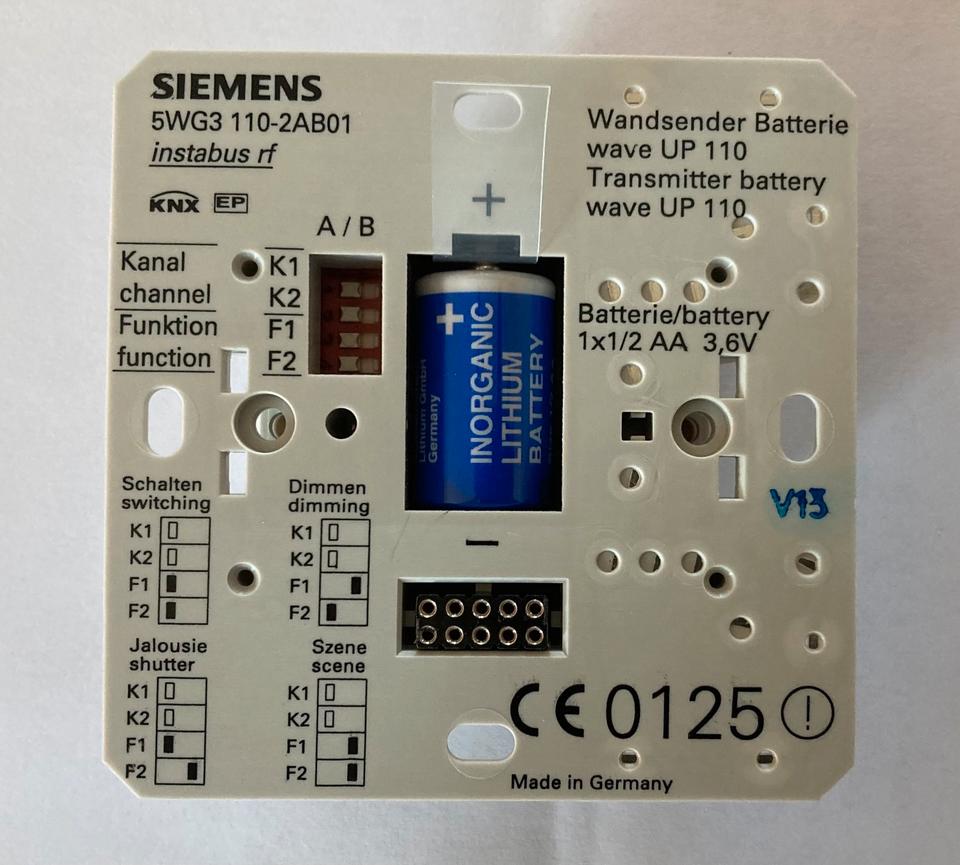 Siemens 5WG3110-2AB01 KNX RF und 2-fach Taster 5WG1286-2AB11 in Mühlhausen