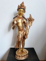 Stehender Buddha Grüne Tara aus Nepal. Feuervergoldete Bronze52cm Bayern - Neufahrn Vorschau