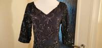 Abendkleid tiefes Dunkelblau Pailietten Gr. 38/40 Neuwertig Bayern - Dorfen Vorschau