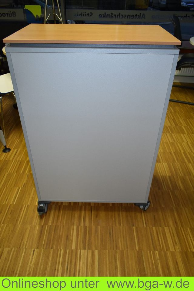 11x Aktencaddy, Moby Steelcase dunkelgrau, Buche Maße:70x107x43,5 in Dresden