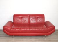 Sofa (Nr.1051) Echtleder rot Niedersachsen - Sulingen Vorschau