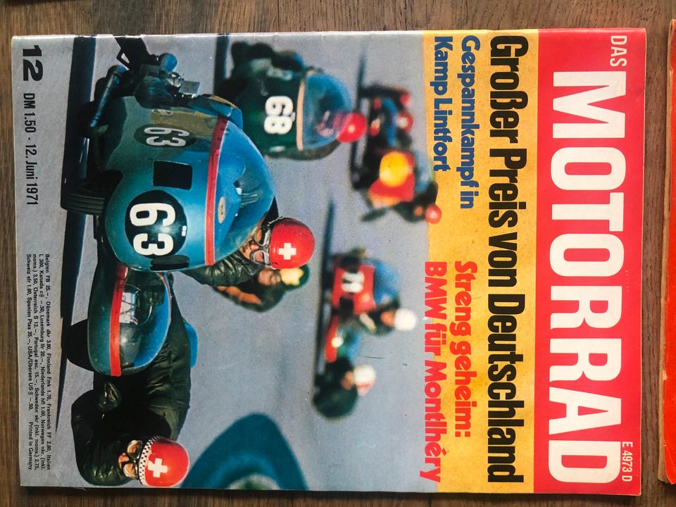 DAS MOTORRAD 1969-71 6 Stück Zeitschrift in Meerbusch