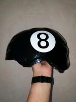 Fahrradhelm 8 Acht Billard Kugel Skate Bike Sport Skull Cap schw Schleswig-Holstein - Mönkeberg Vorschau