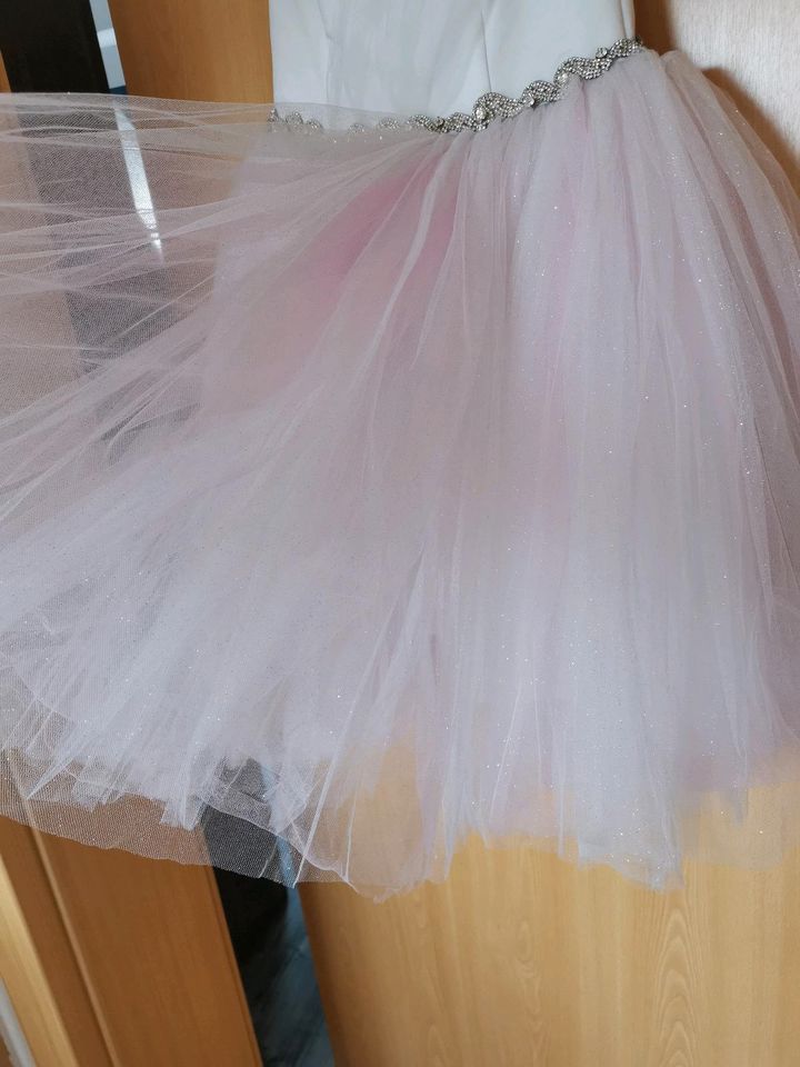 Hochzeitskleid Kleid Ballkleid Prinzessin Tüll Glitzer Gr. XS - M in Morsbach