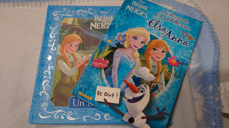 Set Disney Frozen Reine de Neiges, 2 Decken, Kissen, Olaf, Bücher in Gelnhausen