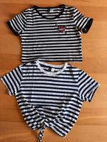 ❤️ H&M Damen T-shirt Gr. S M ❤️ gestreift Herz kurz Bayern - Kümmersbruck Vorschau