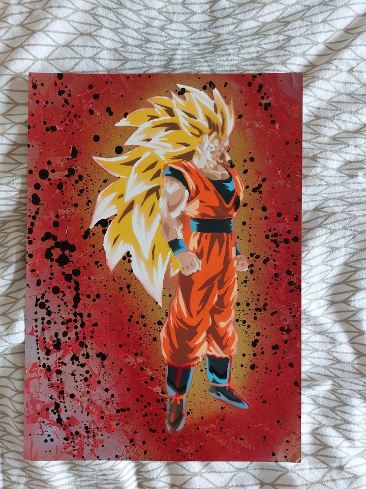 Son Goku, SSJ 3, Acrylbild, Dragon Ball, Handgemacht in Versmold