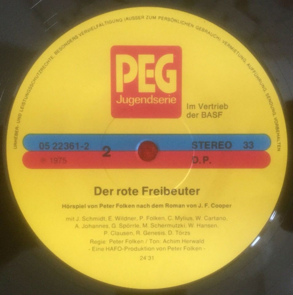LP Schallplatte Hörspiel Der Rote Freibeuter Peter Folken in Ludwigshafen