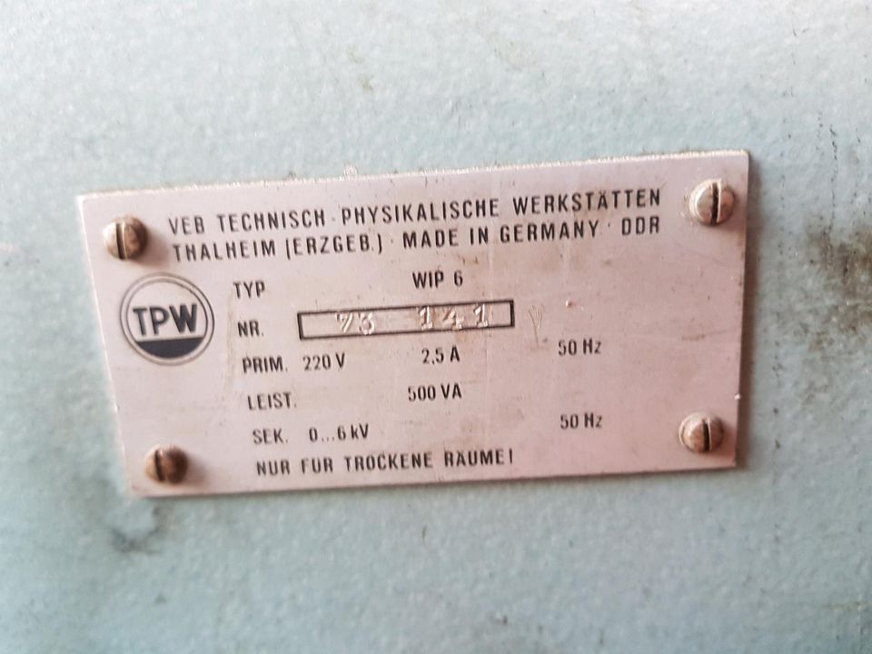 Isolationsprüfgerät Hochspannungsgerät WIP6 DDR RFT TPW Bis 6000V in Berlin