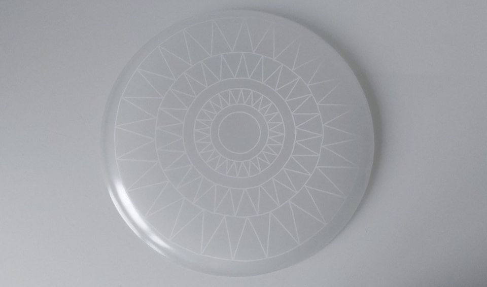 Servierteller Glas mit Zickzack-Muster in weiß Glasteller Schale in Trier